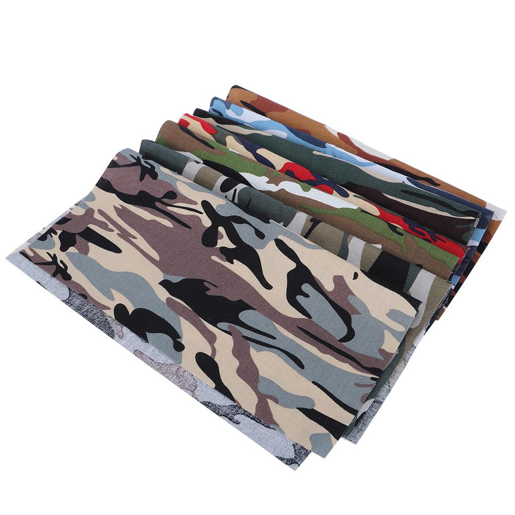 7Pcs 48x48cm Camouflage Print Fabric Cotton Cloth for DIY Craft Sewing Quilting Making Material