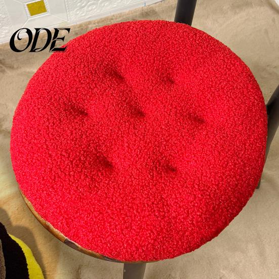 Futon Design Kissen Sitz Rund Pelzig Kurzer Plüsch Oberfläche Extra Dick Stuhl Boden Anti-Rutsch Einfarbige