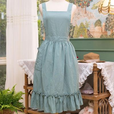 1pcs Home Kitchen Cooking Apron Long Dress Style Apron for Baking Art Nail Salon Milk Tea Coffee Shop Workwear