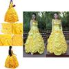 Elegant Fairytale Beauty And The Beast Princess Belle Cosplay Costume Dress For Women