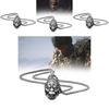 Fashionable New Chinese Retro Sun Wukong Monkey Necklace For Men In Silver Tone