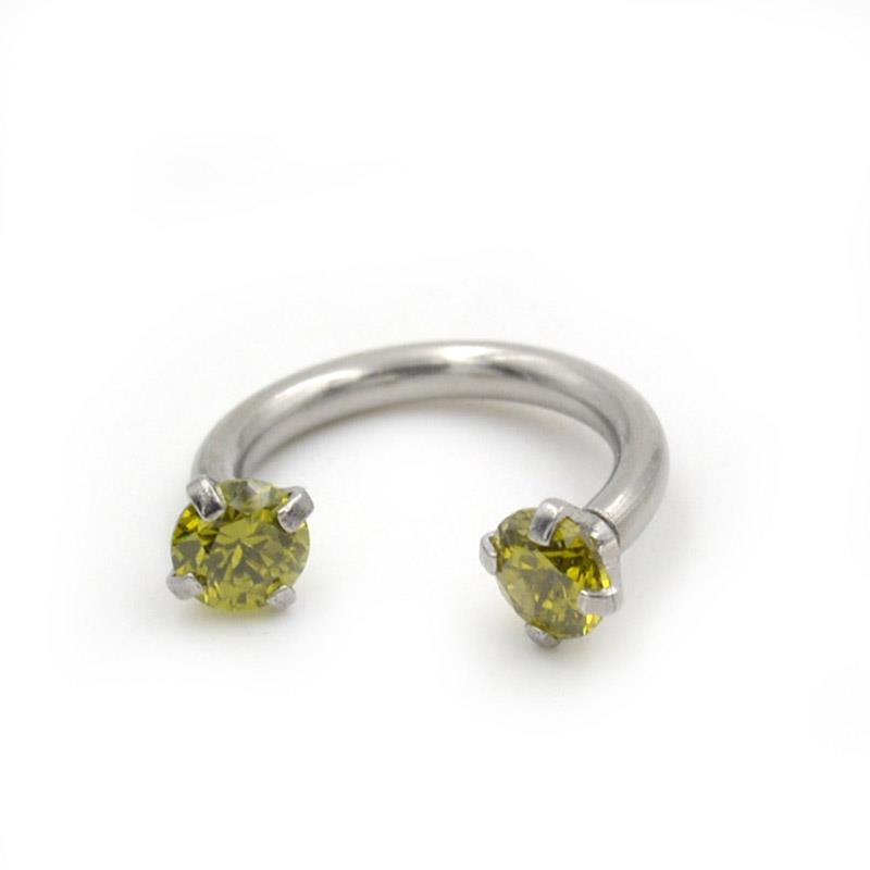 Titanium Hinged Segment Double Diamond U Shape Nose Ring Clicker Ear Cartilage Tragus Helix Lip Body Piercing Fashion Jewelry