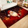 1pc Festive Santa Claus Polyester Area Rug  Polyester Crystal Velvet Carpet for Living Room, Game Room, Balcony, Hallway,