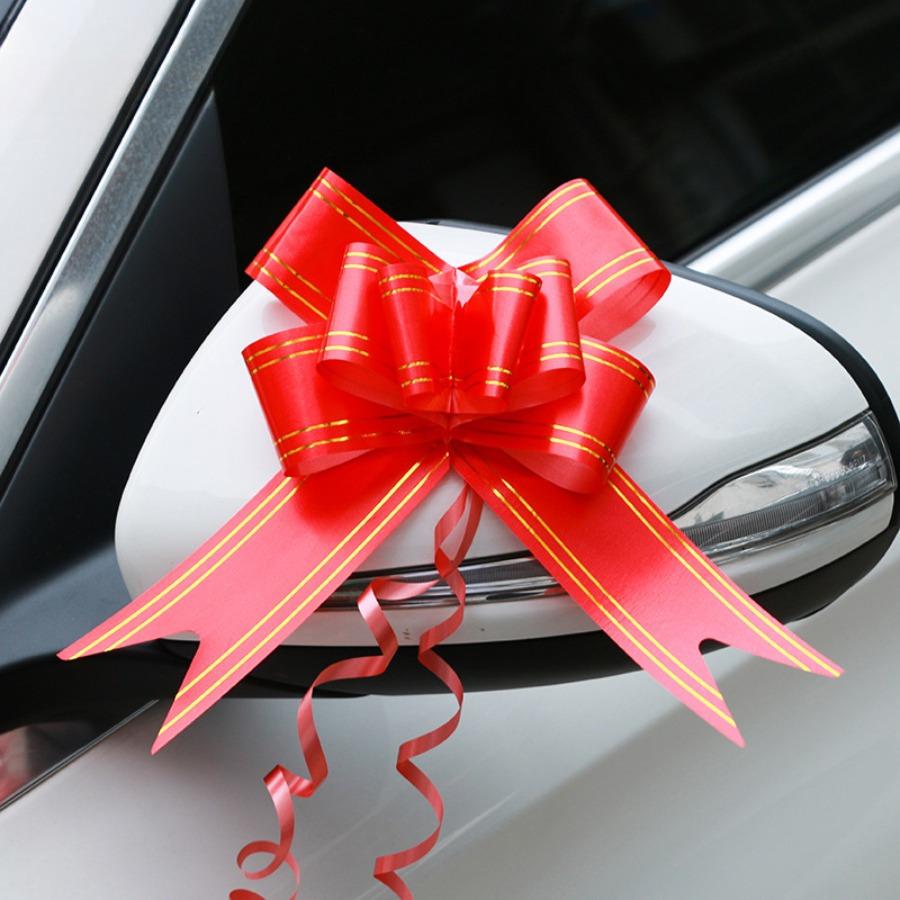 50 szt./zestaw Serpentyny ślubne, Kokardy na klamki drzwi samochodu ślubnego, Kwiaty dekoracyjne, Wstążki kokardki do koszyka z owocami, Kokardy, Odpowiednie do dekoracji świątecznych