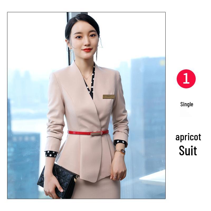 

Женский костюм с длинным рукавом - Профессиональная одежда для ресепшена салона - Весна/Осень 2XL