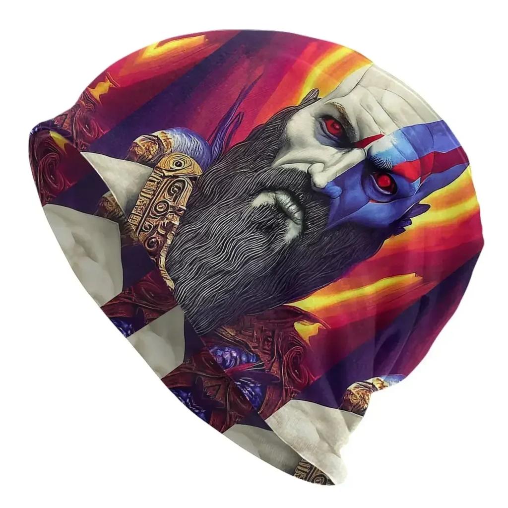 Skull Kratos God Of War Unisex Adult Beanies Caps Knitted Bonnet Hat Warm Fashion Autumn Winter Outdoor Skullies Hats