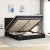 VidaXL Ottoman Bed Frame with Mattress Black 160x200 Cm Fabric 3313253