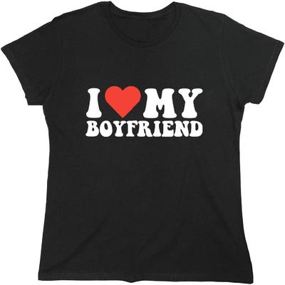 Jag Älskar Min Pojkvän Hjärta Grafik Herr Nyhet Rolig T-shirt