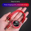 GOX3   Car 3 in 1 USB Cable Type C Micro USB Fast Charging Cable for Mercedes Benz New B/C/E Class A Class C200L GLC GLK New CLA GLA
