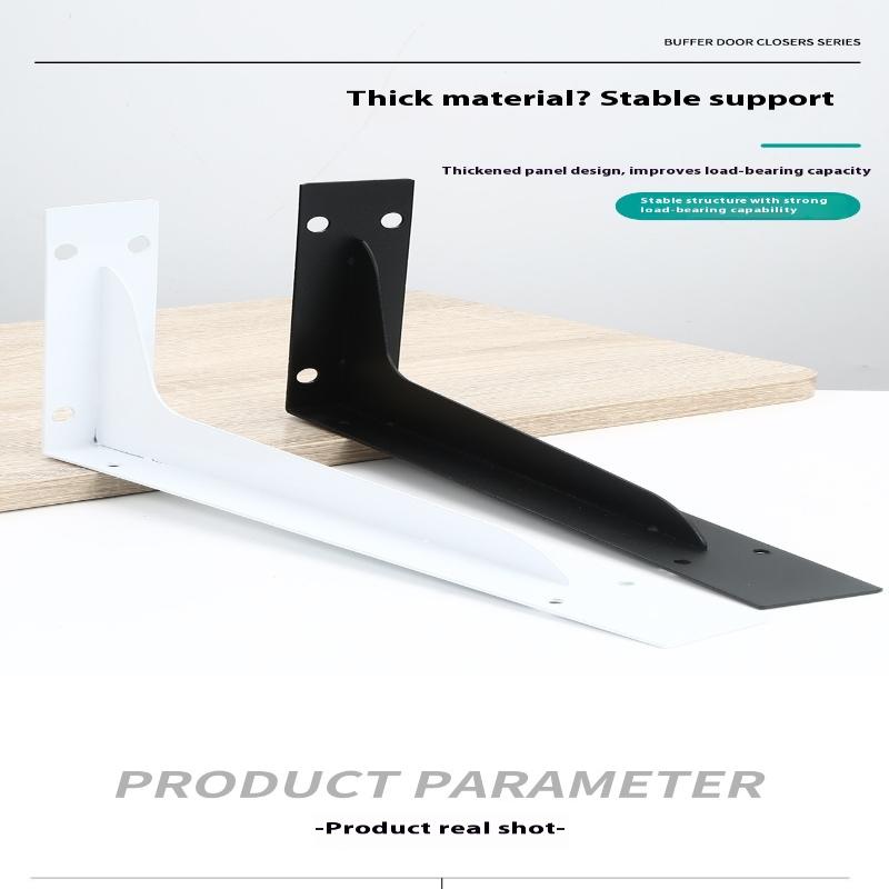 1/2Pcs Black/White/Silver Stainless Steel Corner Code Triangle Bracket Load-Bearing Bracket Wall Fixed Corner Storage Rack
