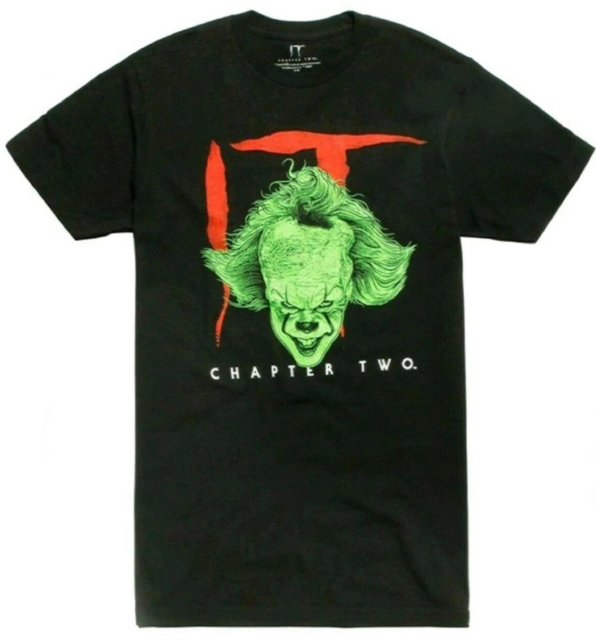 

IT Chapter 2 Green Pennywise Officially Licensed Men s Black T-shirt NEW M