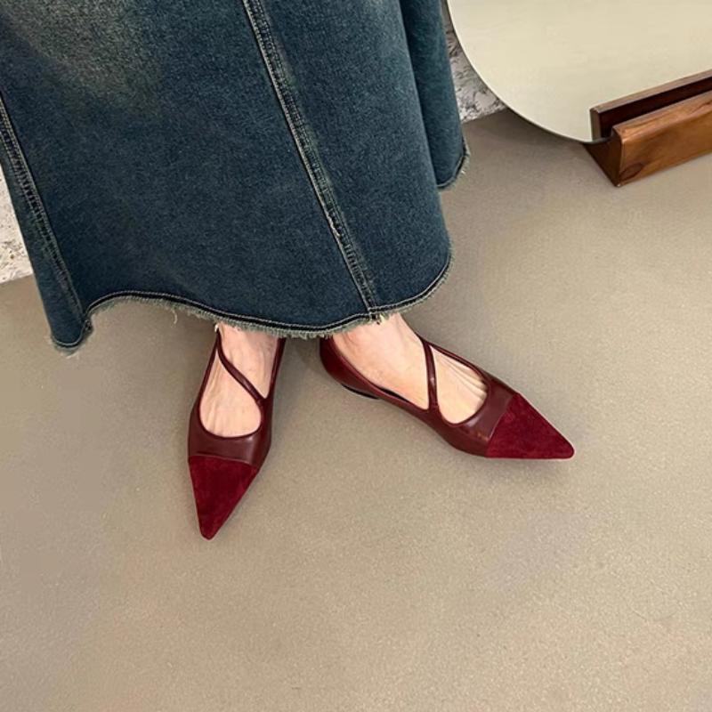 

Мода Модные туфли Мэри Джейн для женщин 2024 года Повседневные женские кроссовки с острым носком Осенние туфли на плоской подошве с неглубоким каблуком Мокасины Повседневные Оксфорды Бренд Muje 40