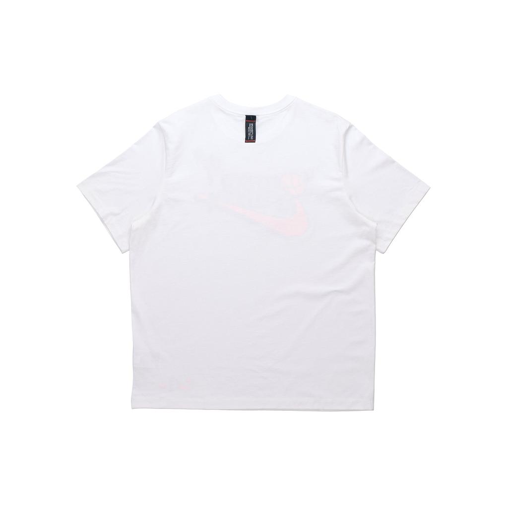 Nike Basketball Logo Print Crew Neck Tee Men Tops White DD9373-100