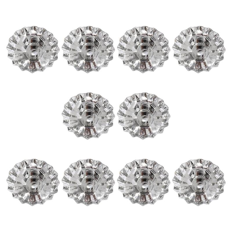 

10Pieces Decorative Stand Clips Practical Iron Candle Holders For Wedding Centerpieces And Home Decoration серебряный