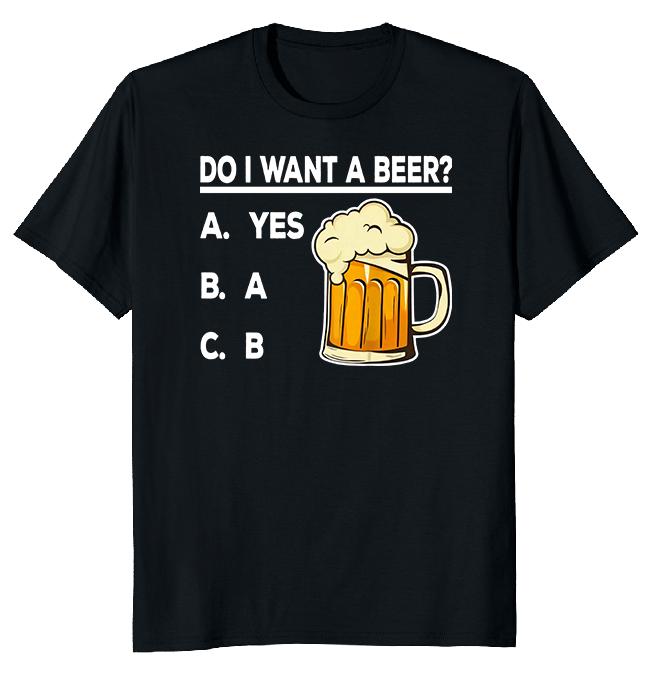 

Футболка унисекс с логотипом Do I Want Beer