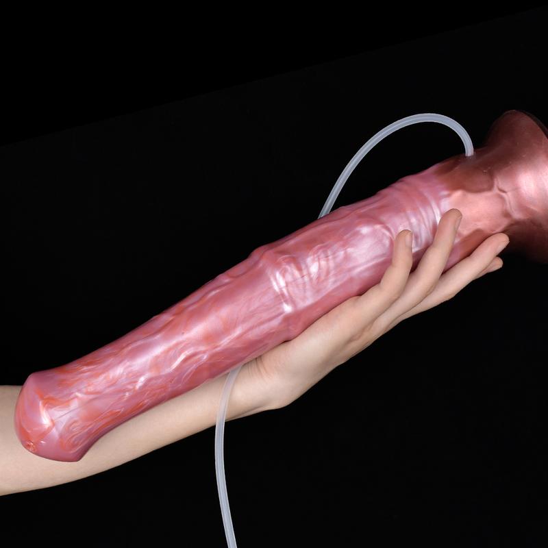 YOCY 42cm Long Horse Cock Squirting Anal Plug Ejaculation Dildo Animal Penis Vaginal Masturbator Silicone Sex Toys For Women Men