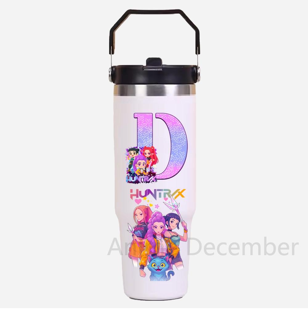 30Oz Anime K-Pop Stainless Steel Vacuum Cup Hot Cold 6-12 Hours Retention Eco Friendly Bpa Free Largeautomotive Holder Flask Kid Gift