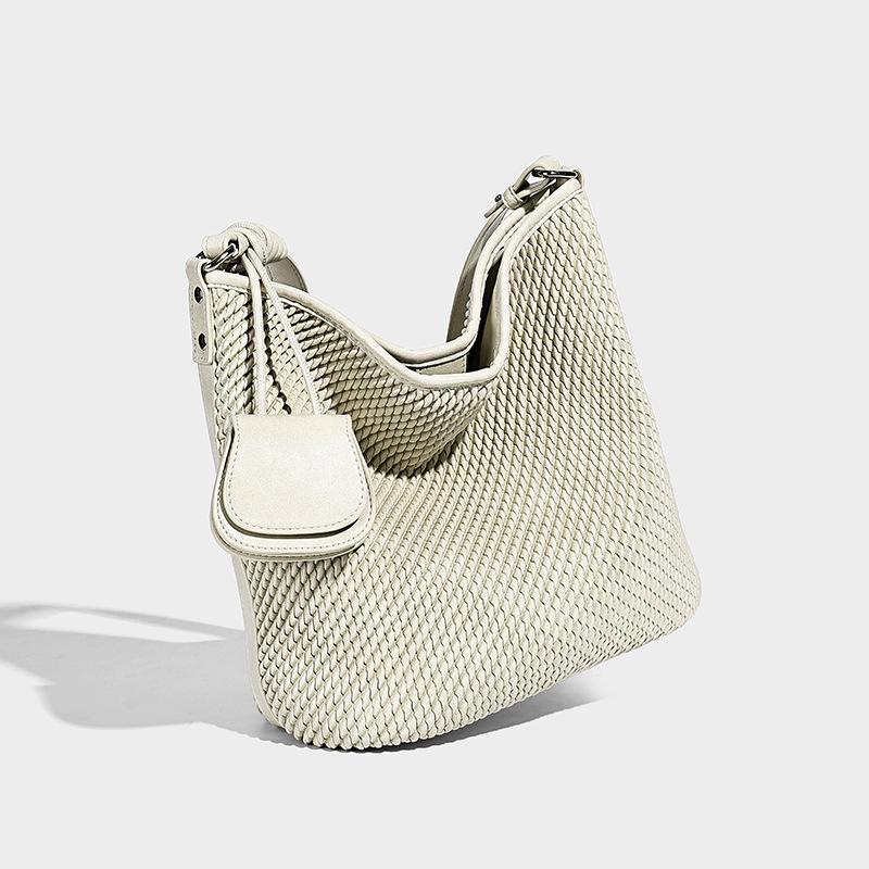 

Нишевый дизайн, сумка-ведро, большая вместимость, новый стиль 2025, ретро, универсальная, ручная сумка, на плечо, кроссбоди, сумка-тоут бежевый