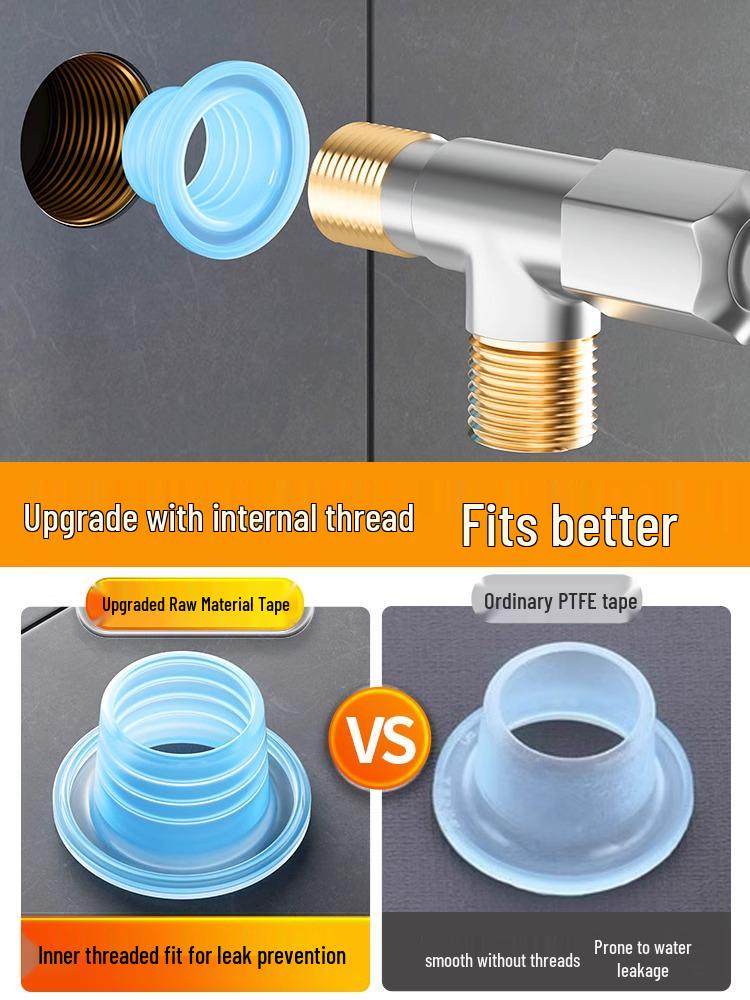 Silicone Sleeve Universal Faucet Sealing Set with Adhesive Pad and Thread Gasket