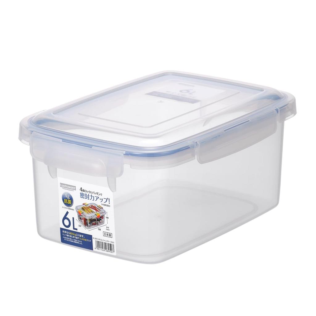 Iwasaki Kogyo Lastro Wear SL Jumbo Case Storage Container 6 Liters Airtight Rice 5kg B-2895 KN