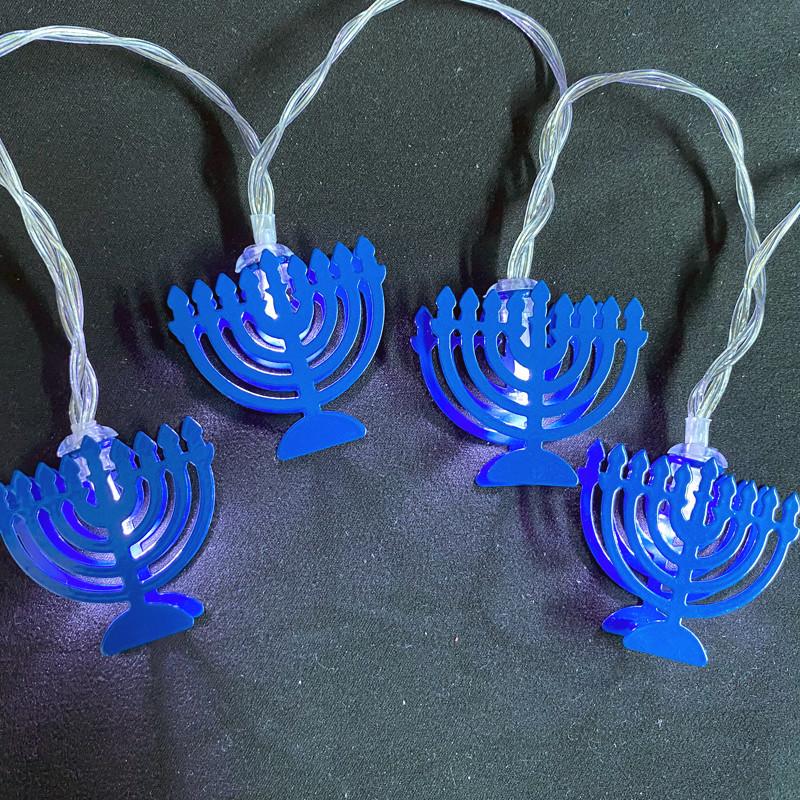 Star of David Fairy String Light Battery Powered Hexagram Magen Star for Jewish Judaism Hanukkah Chanukah Passover Shabbat Decor