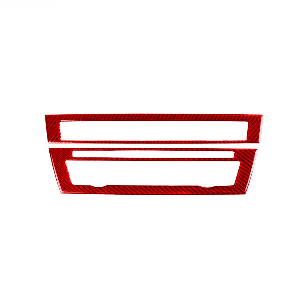 

Для BMW 5 серии F10 2011-2017 центральный компакт-диск из углеродного волокна, панель управления кондиционером, накладка, украшение интерьера автомобиля красный