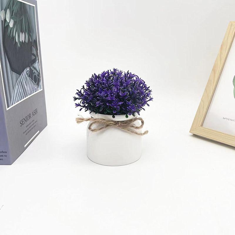 Kunststoff Veronicastrum Caulopterum Blumentopf mit Seil Schmetterlingsbindung für Heimdekoration und Gartendekoration