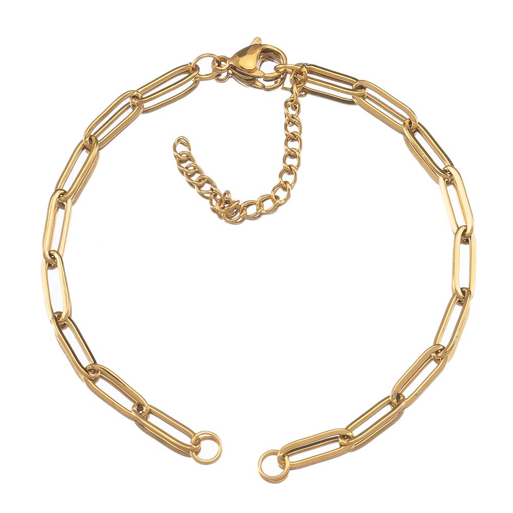 10pc 5pc Stainless Steel Semi-finished Bracelet Frame Chain with Adjustable EXtension Chain Lobster Clasp for DIY Jewelry Making