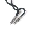 Great CHROME HEARTS Necklace Tiny Leather Blade Scroll Boro Chip Star Used