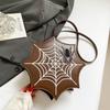 Spider-Man Embroidered Spider Web Patch Handbag, Single Shoulder Crossbody Bag