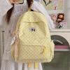 Schoolbag Small Fresh Polka Dot Backpack Female Primary School Students Lightweight Schoolbag Simple Junior High School Student Schoolbag Ins Niche