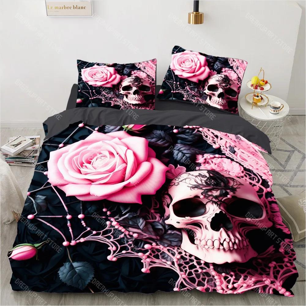 Fire Skull Duvet Cover Set Twin Single Queen King Size Halloween Bedding Set Teen Adult Kids Children Bed Linen Qulit Cover