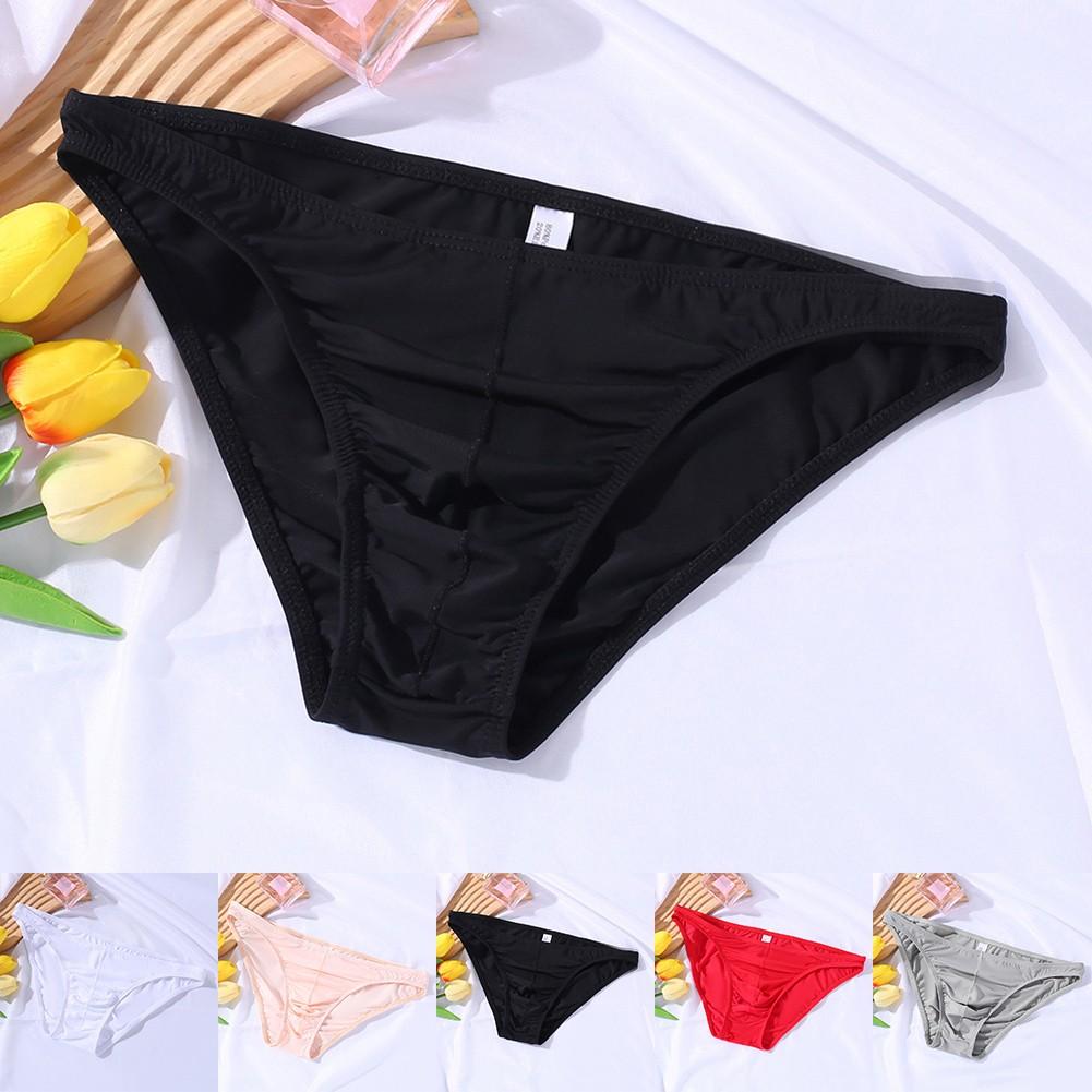 Summer Bulge Pouch Thongs Trunks Sexy-Low Rise Bikini Briefs Underwear For Mens