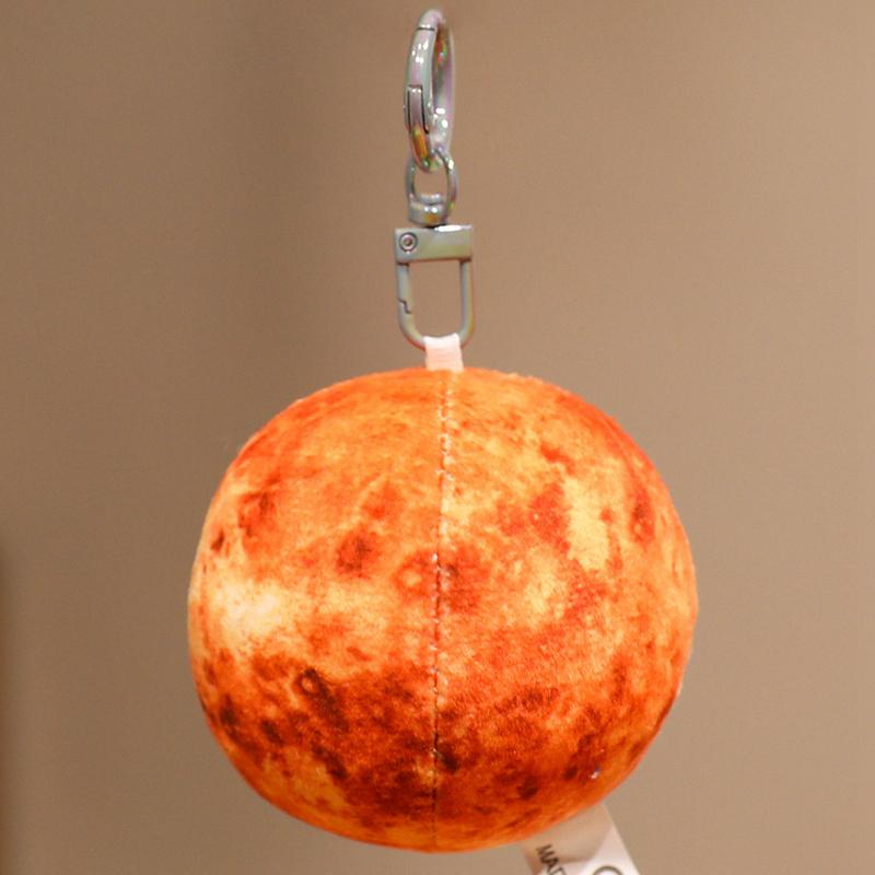 Lifelike Solar System Planet Earth Sun Mars Plush Keychain Stuffed Mercury Jupiter Saturn Uranus Neptune Educational Toy Pendan