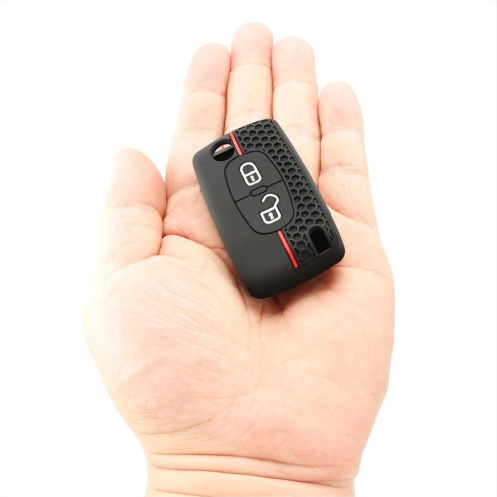 For Citroen C2 C3 C4 C5 C6 Xsara Berlingo For Peugeot 207 307 308 407 607 807 Silicone Car Key Case Cover Keychain Fob Shell
