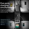 66W Car Phone Charger 5 In 1 Charging Adapter Split Type Car USB Charger