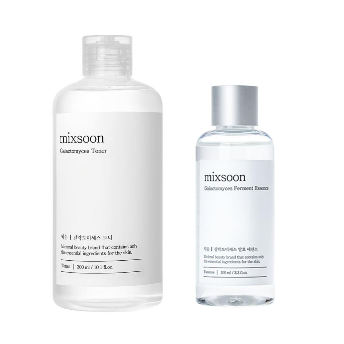 mixsoon Galactomyces Ferment Essence 100ml + Galactomyces Toner 300ml Set Brightening Radiant Glow Duo