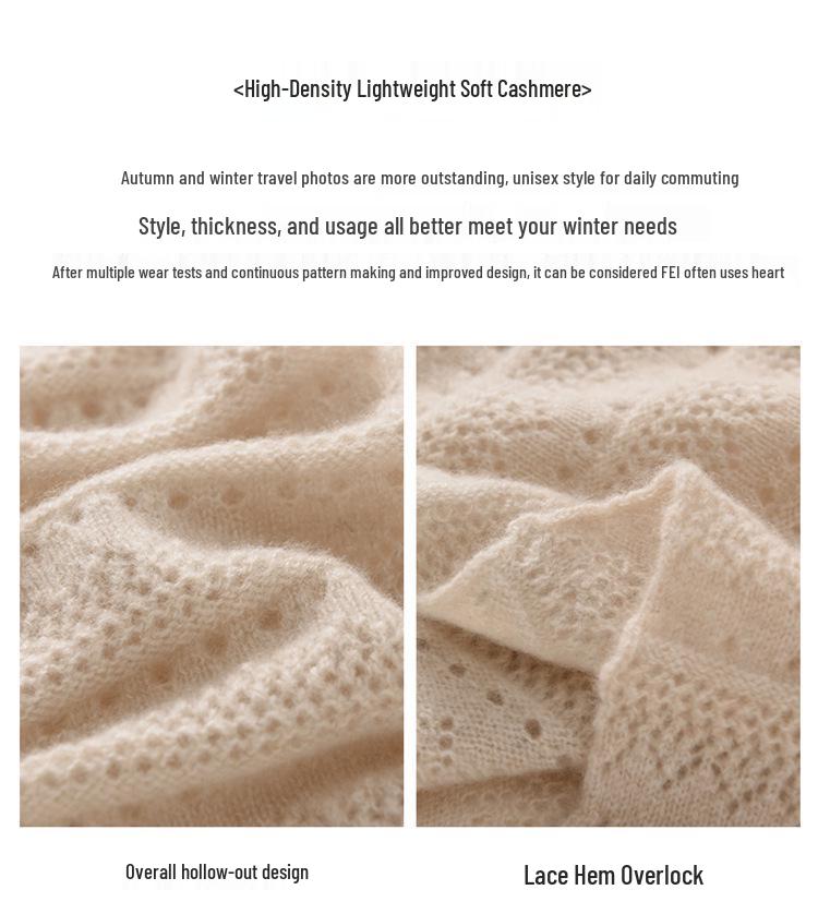 Unisex 100% Cashmere Neck Warmer: Soft, Warm, Versatile, Windproof Knitted Pullover Snood for Cervical Spine Protection