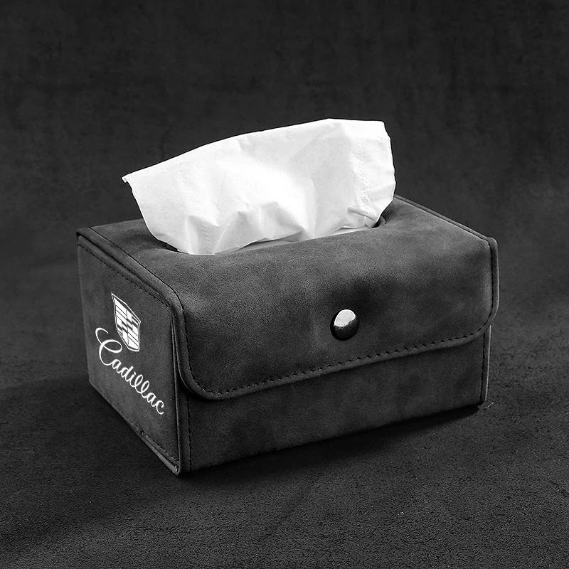 Boîte à mouchoirs pliable type accoudoir de siège arrière de voiture pour Cadillac CT5 STS XLR CT4 GT4 SLS SLR XT6 Escalade XT4 XT5 SRX XTS ELR BLS