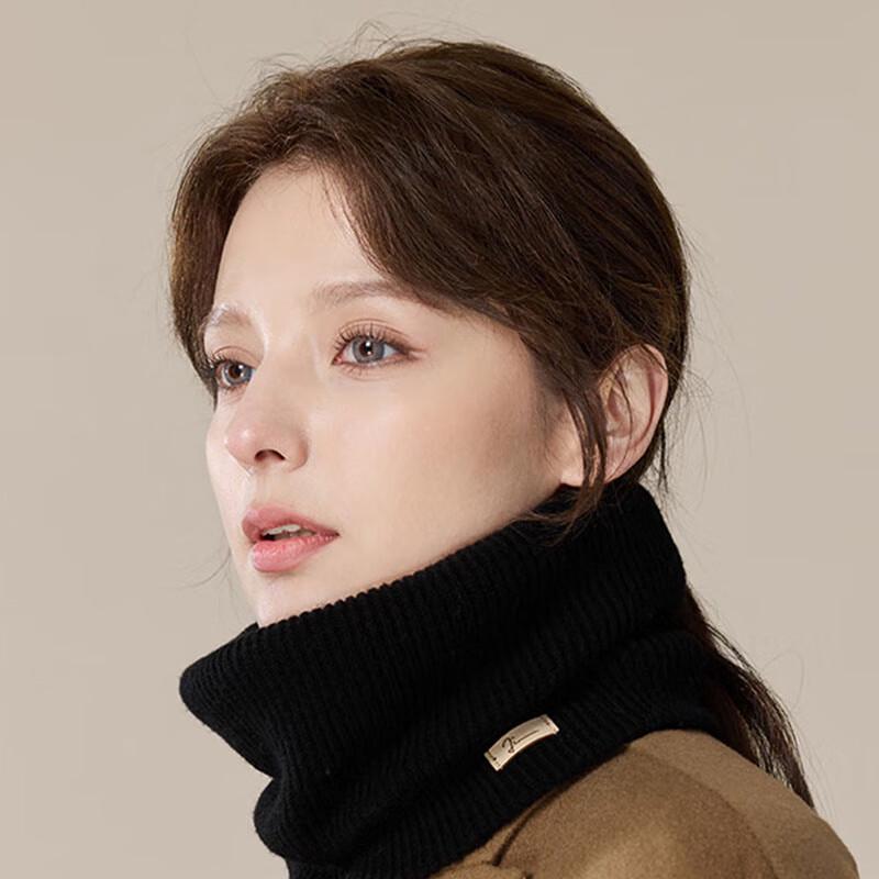 JIUMU Women's Wool Knit Neck Warmer Scarf