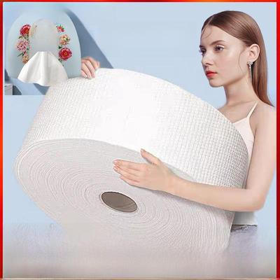 Serviettes Visage Jetables en Coton Pur - Grand Rouleau pour le Nettoyage et le Démaquillage