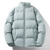Solid color stand-up neck cotton-padded clothes for men's winter new thickened warm bread clothes ins loose flow cotton clothes jacket