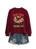 Autumn/Winter Christmas Pattern Round Neck Long Sleeve Hoodie