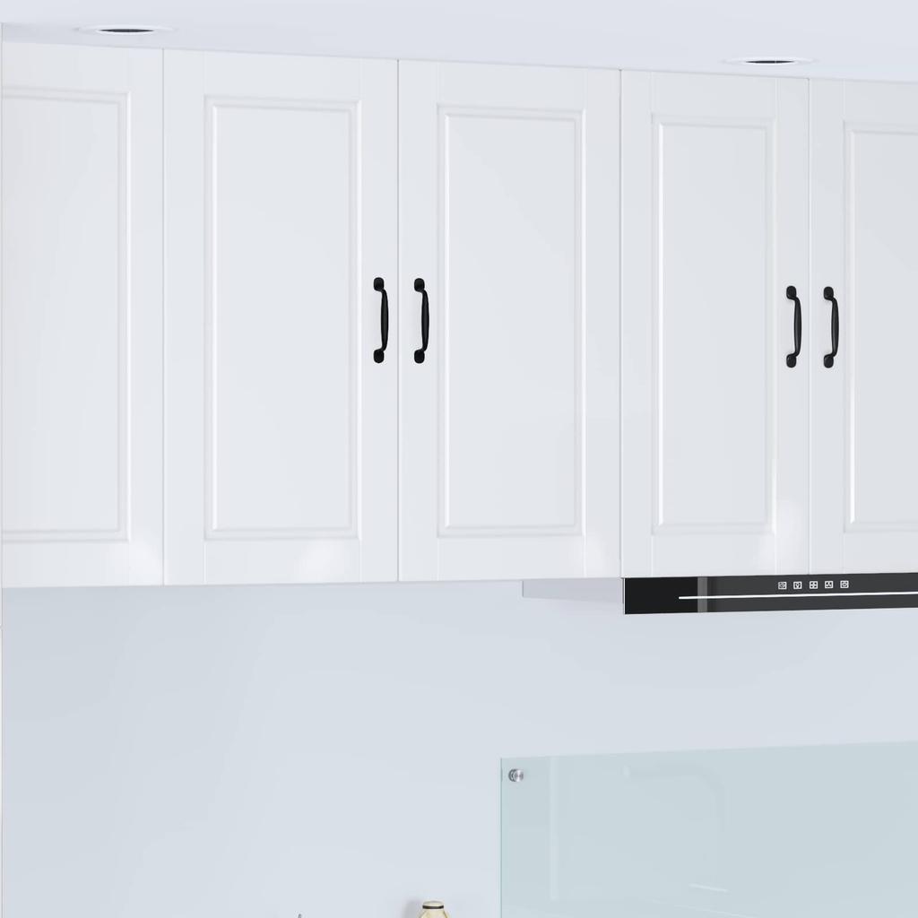 PORTO Wall Cabinet High Gloss White 80 X 31 X 80 Cm Engineered Wood
