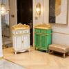 1: Modello di Armadietto per Scarpe in Miniatura Scala 1:12 con Ante e 2 Cassetti Accessorio per Arredamento Mini Casa delle Bambole per Paesaggio Micro Fai da Te Oggetti di Scena per Gioco di Finzione