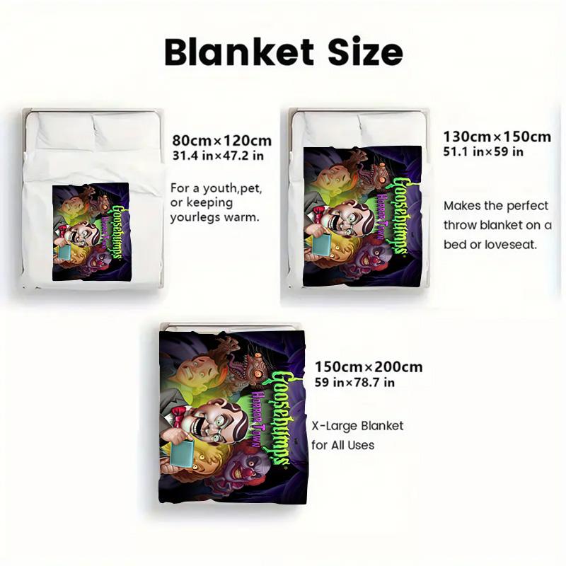 Creepy Puppet 2D Flat Pattern Flannel Blanket High Quality All Seasons Warmth and Comfort Perfect for Christmas Gifts.NMT0928424