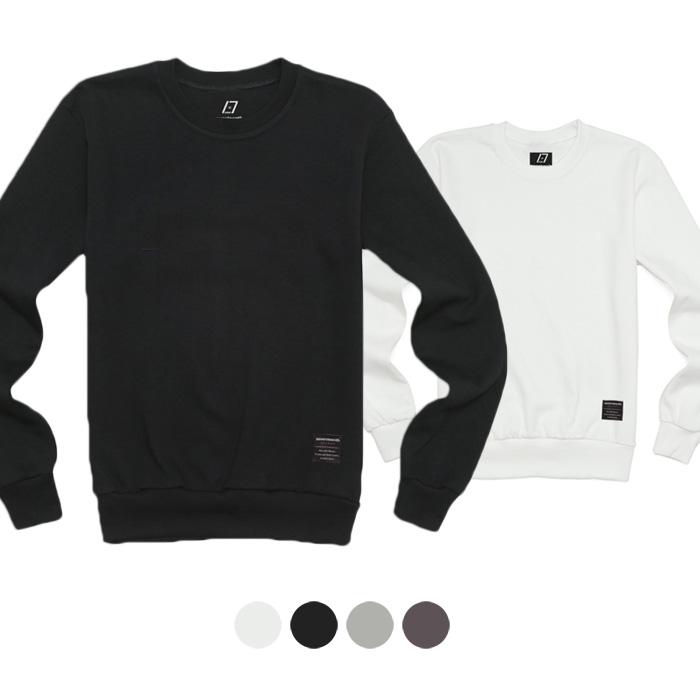 4 Types Of Seventeens Plain Brushed Sweatshirts Gray/2Xl (Fleece-Lined)