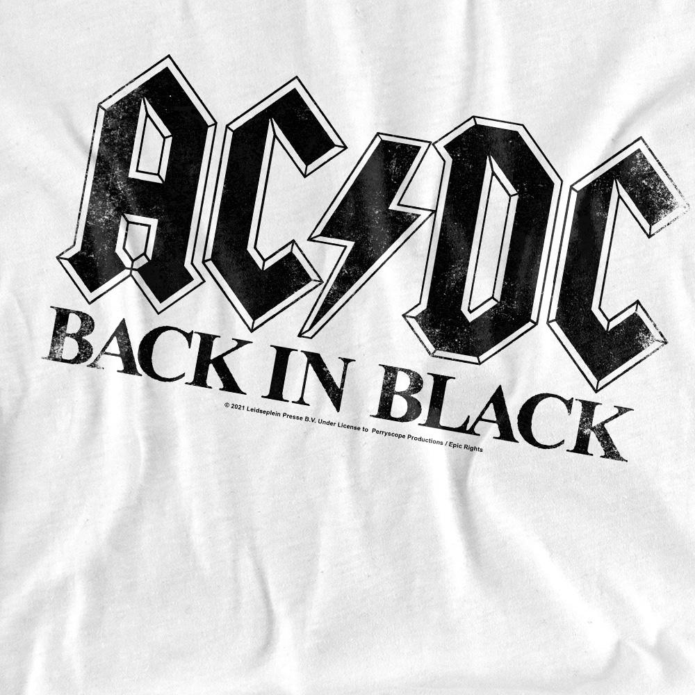 AC/DC Unisex Yetişkin Sırtı Siyah Tişört