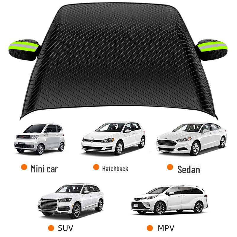 Magnetic Car Snow Shield: Front Windshield Sunshade & Thickened Aluminum Film Antifreeze Cover