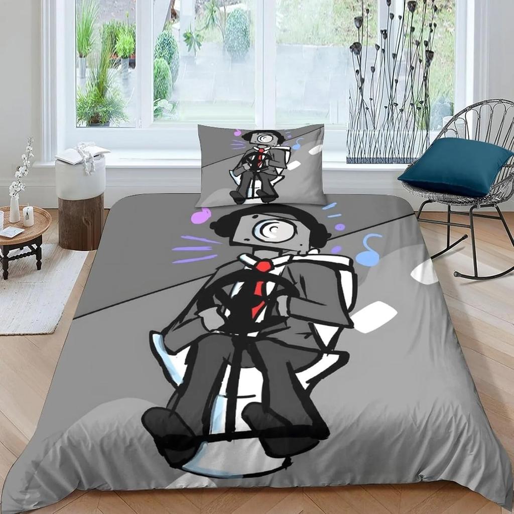 Game Skibidi Toilet Duvet Cover Pillowcase Bedding Set Adult Boys Girls Bedroom Decoration Children Gift Single Double Size